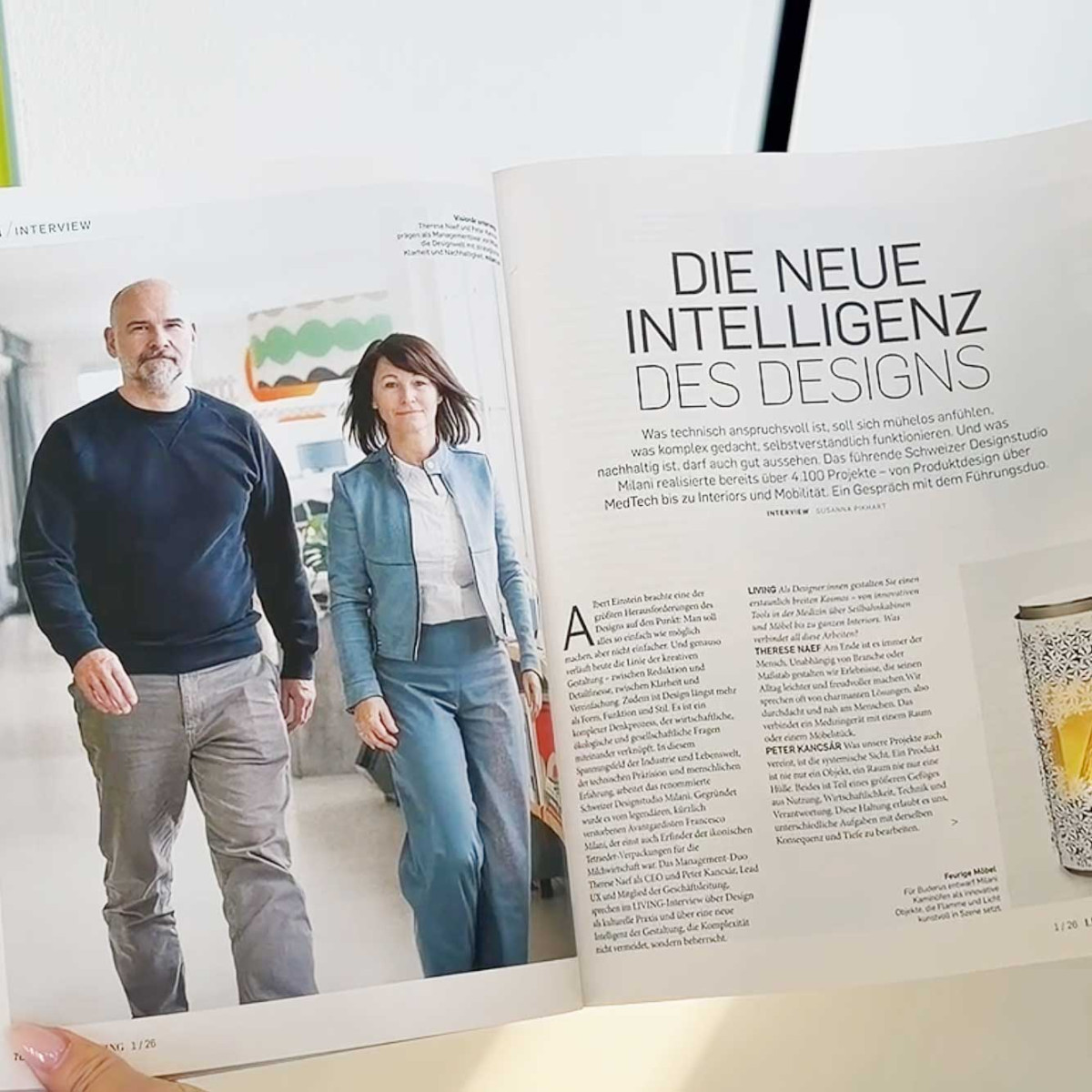 MiniTeaser Medienberichte Milani Design Consulting Agentur Schweiz Zurich produktdesign industriedesign innovation UX UI ecodesign circulardesign
