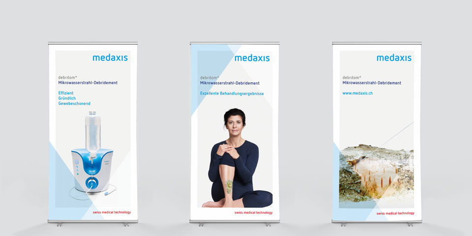 05 milani design consulting agency medaxis medical mikrowasserstrahl debridieren display product