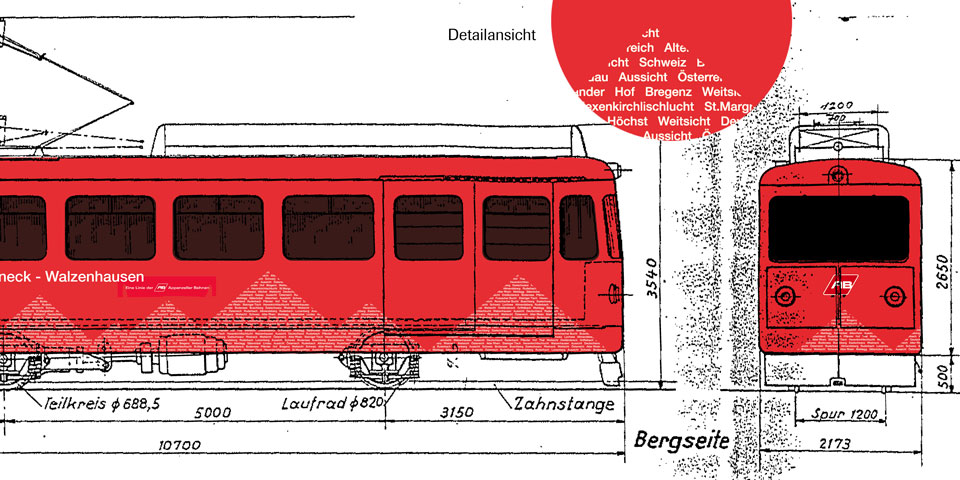05 milani design consulting agency transportation design RhW Triebwagen Grafik Talseite appenzeller bahnen