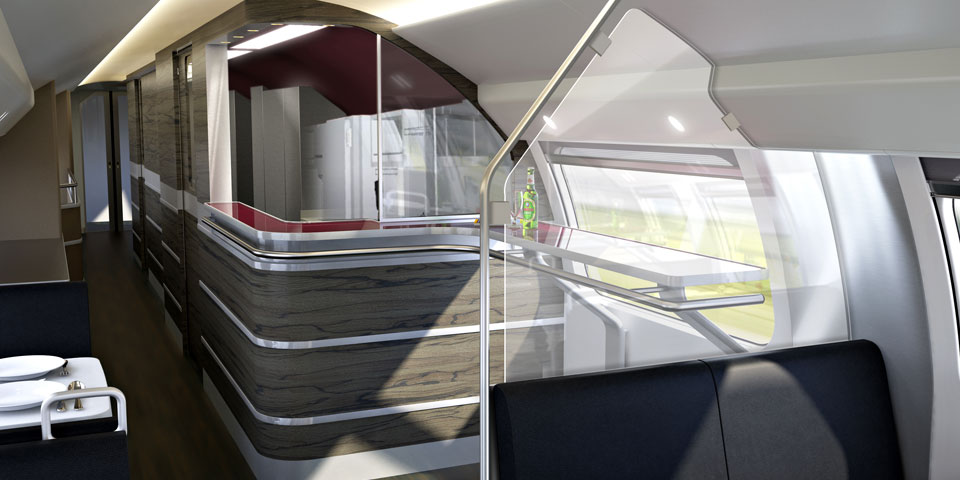 Design Speisewagen SBB Dosto Milani Design Consulting Designagentur TransportationDesign Zug Innengestaltung InteriorDesign Restaurant Sonderzone 06