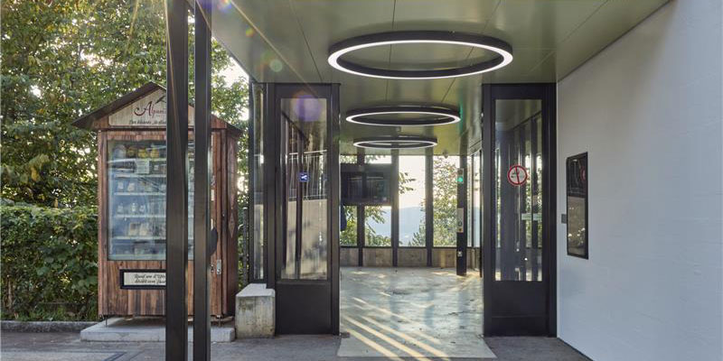 VBZ Rigiblick Seilbahn Milani Design Designagentur Industriedesign Transportationdesign Haltestelle Lichtkonzept