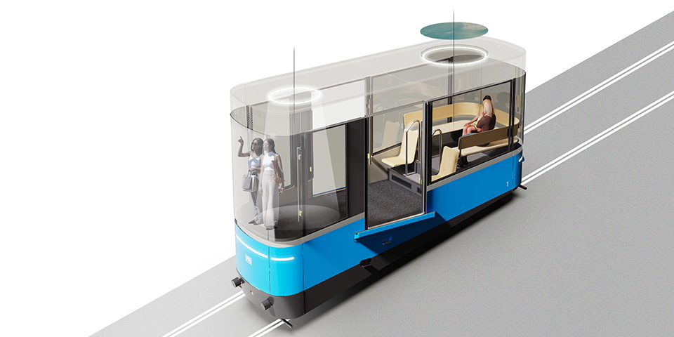 VBZ Rigiblick Seilbahn Milani Design Designagentur Industriedesign Transportationdesign Zugdesign Innendesign Aussendesign Exterior People