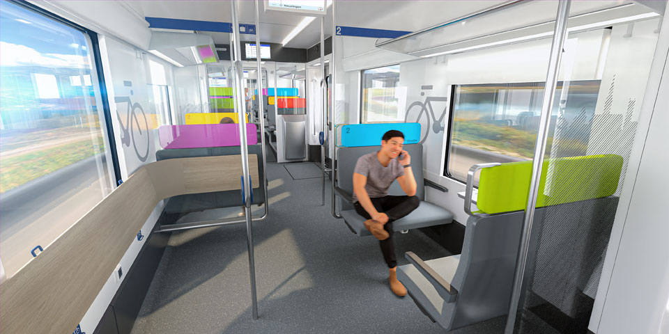 milani design consulting agency transportation design Train Interior zugdesign alstom regionalbahn thurbo sbb concept