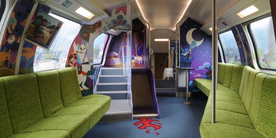 milani design consulting agency transportation sonderzone kinder abteil children playground slide train