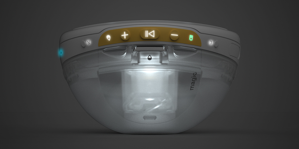 milani design consulting agency usercentred productdesign medicaldesign Medela Magic InBra Dark Top View
