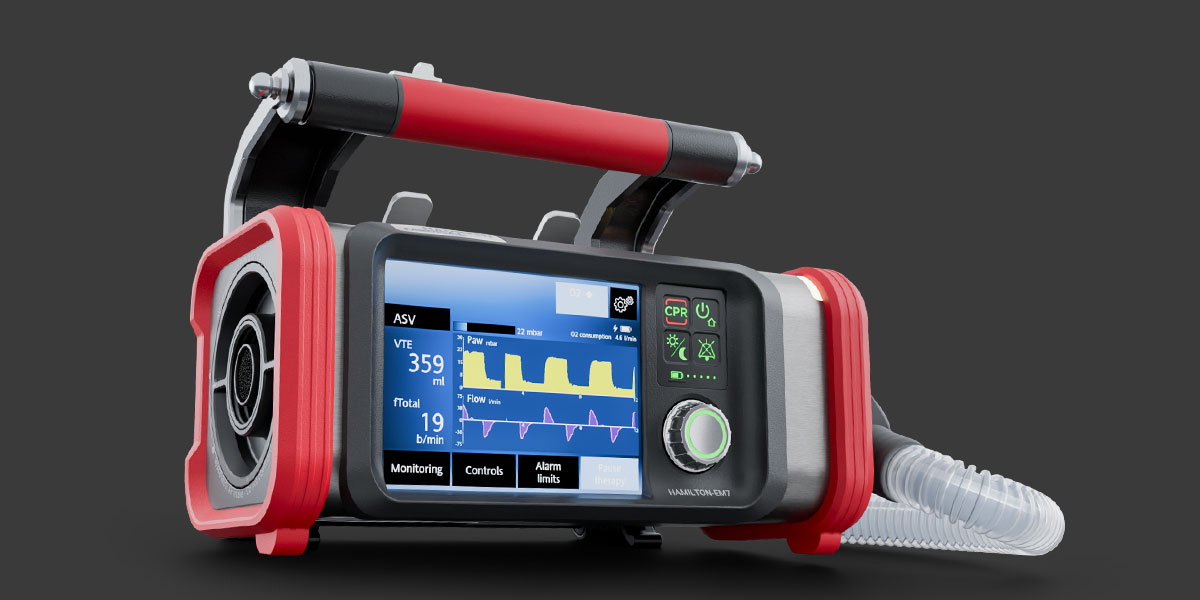 MiniTeaser Hamilton EM7 Milani Design Consulting IndustrialDesign Agency UX UI GUI emergency ventilation