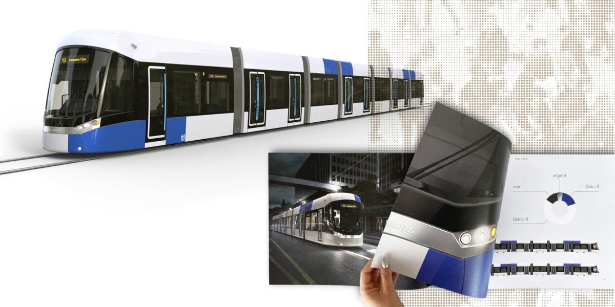 Milani design agency consulting swissdesign transportationdesign publictransport alstom Lausanne TL tender designwettbewerb designbooklet exteriordesign visualization